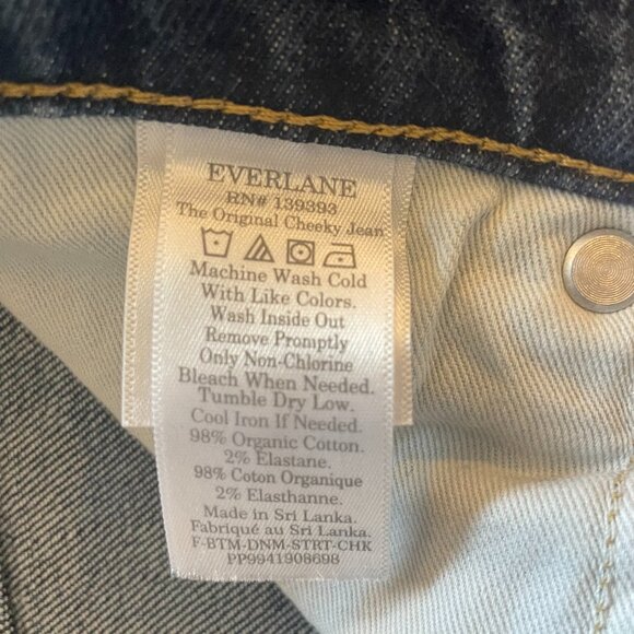 Everlane Original Cheeky Jean - Crop - Washed Midnight (27) - Picture 7 of 7